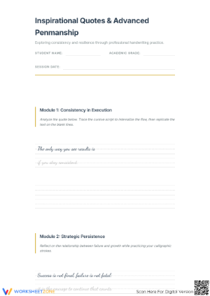 Handwriting Worksheet
