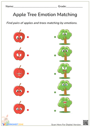 Apple & Tree Emotion Matching - Preschool Feelings Activity!