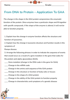 From DNA to Protein – Application To GAA