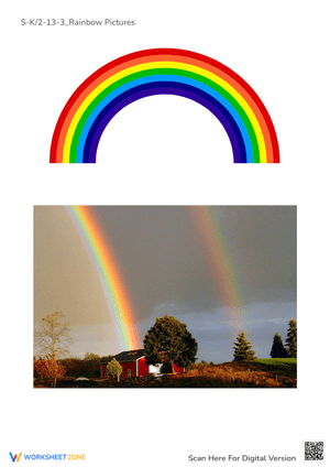 Rainbow Colors Worksheet - Learn with Pictures! (Preschool/Kindergarten)
