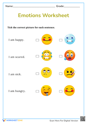 Identifying Emotions With Emojis Worksheet