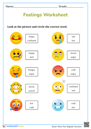 Feelings Worksheet