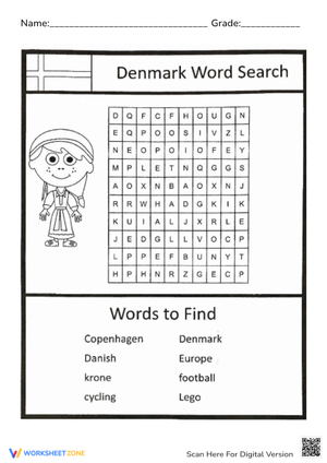 Denmark Adventure Word Search - Learn Danish Culture!