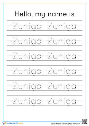 Name Tracing worksheet