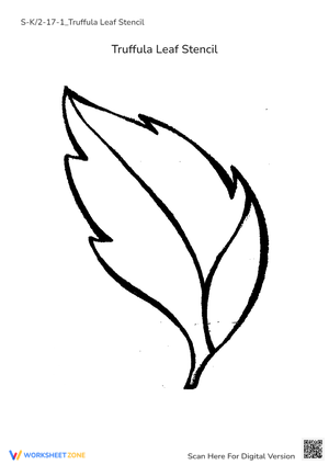 Truffula Leaf Stencil - Dr. Seuss Inspired Coloring Page for Kids