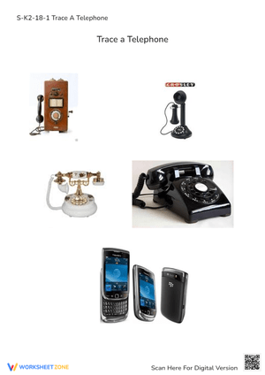 Trace the Telephone: Fine Motor Skills Activity (K-2)