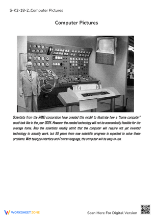 Exploring Computer Pictures Worksheet