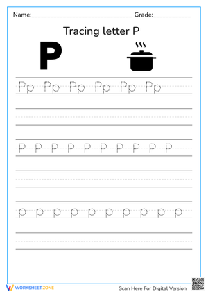 Tracing Letter P