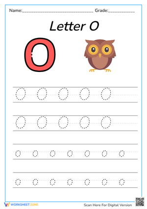 Letter O Tracing Worksheet | Essential Grade K Printable