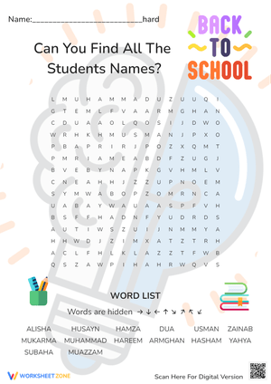 Can You Find All The Students Name?