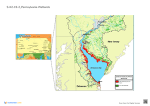 Pennsylvania Wetlands Map - Geography Worksheet Activity