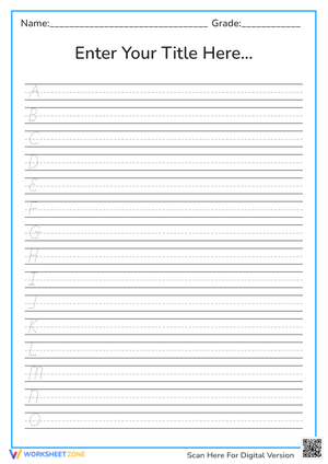 ENGLISH APLPHABATES WRITING PRACTICE SHEET