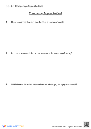 Understanding Comparisons: Apples vs. Coal Worksheet