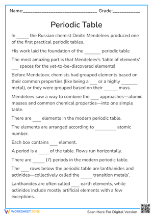 periodic table notes