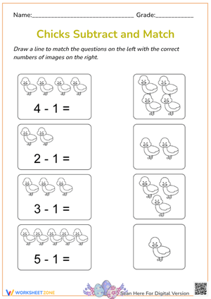 Chicks Subtract and Match