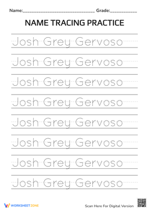 Name Tracing:grey