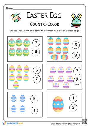 Easter Egg Count and Color