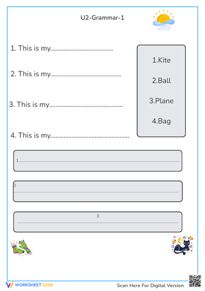 Kindergarten Grammar Worksheet | Essential Sentence Practice