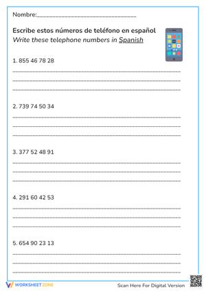 Phone numbers