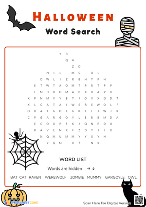 Eerie Night Creatures Word Search