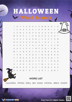 Wicked Witch's Words Word Search