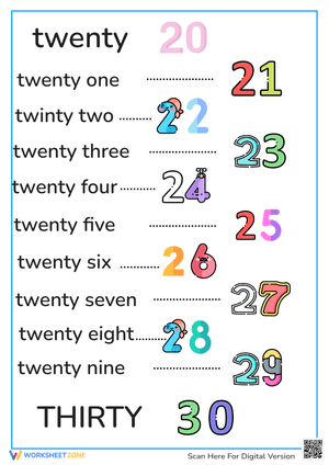 nubers 20-30