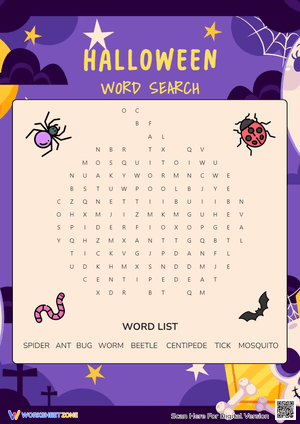 Creepy Crawly Critters Word Search