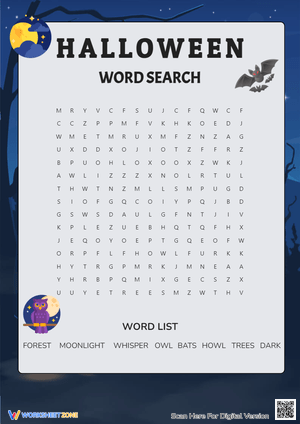 Frightening Forest Funny Word Search