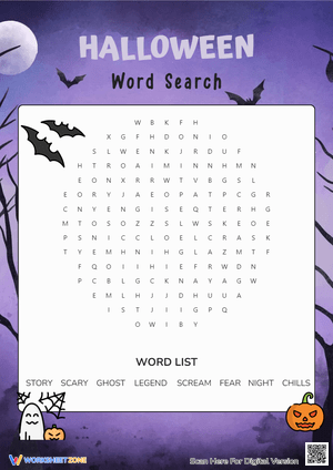Tales of Terror Word Search