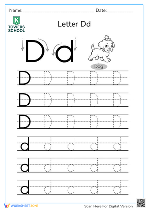 Letter Dd Tracing
