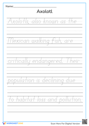 Axolotl Handwriting