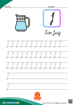 Cursive J Learning