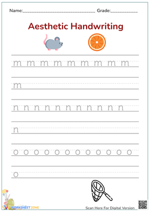 Aesthetic Handwriting Practice: Lowercase Letters - Trace & Learn