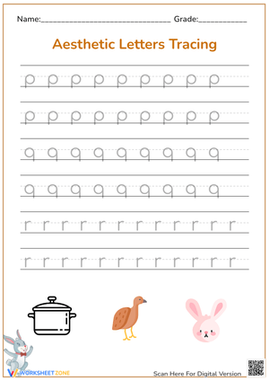 Aesthetic Letters Tracing