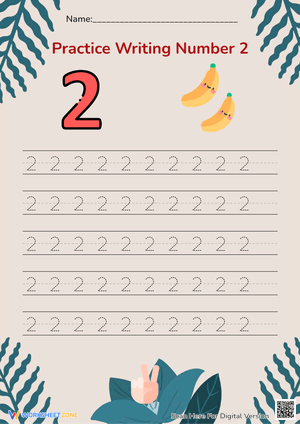 Number 2 Writing Practice | Essential Kindergarten Worksheet