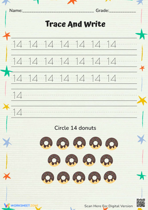 Learning Number 14: Trace and Count!