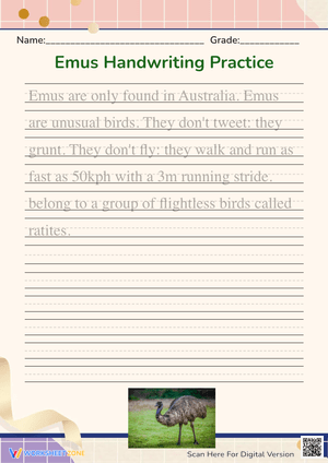 Improve Your Handwriting: Emu Edition