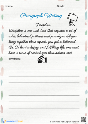 Adult Handwriting Practice: Discipline Paragraph - Improve Legibility
