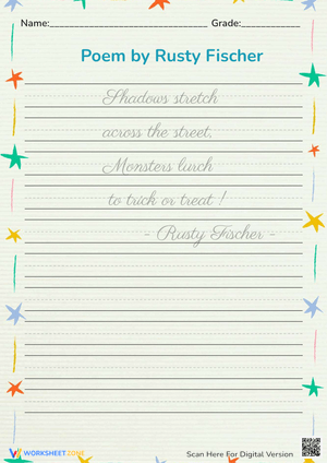 Dinosaur Poem Handwriting Practice - Grades 1-3