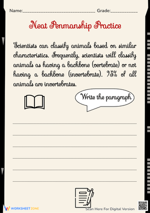 Neat Handwriting: Animal Classification