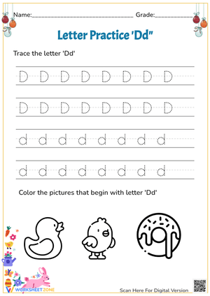 Letter D Handwriting Without Tears Fun Practice