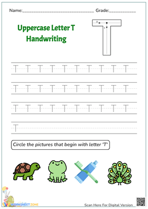 Handwriting Without Tears: Uppercase T Practice