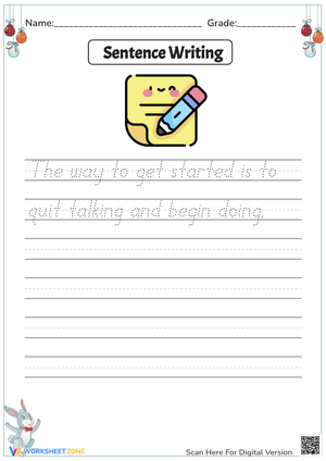 Handwriting Practice: Quote Tracing - Grades 2-4