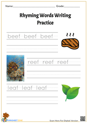 Handwriting Without Tears: Rhyming Words
