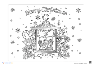Christmas Coloring for Adults: Festive Lantern