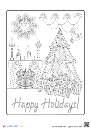 Christmas Coloring for Adults: Holiday Hearth