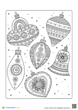 Christmas Coloring for Adults: Ornament Extravaganza