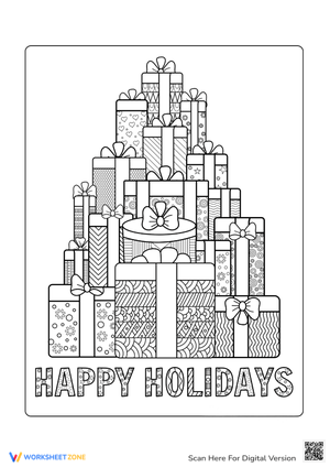 Gift Galore Christmas Coloring