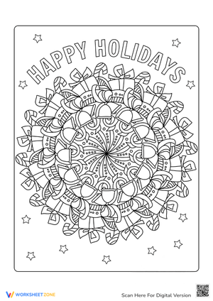 Christmas Coloring for Adults: Festive Mandala