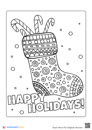 Christmas Coloring for Adults: Festive Stocking
